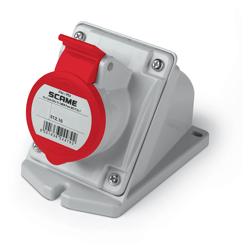 SURFACE MOUNTING SOCKET ANGLED BOX 3P+N+E